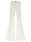 Twinset White Cotton Flared Jeans