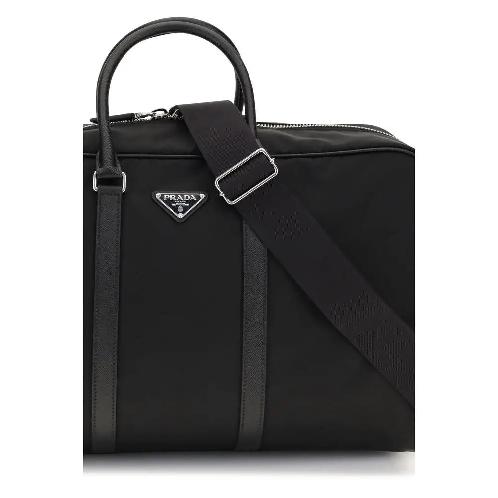 Prada Black Recycled Polyamide Luggage And Travel