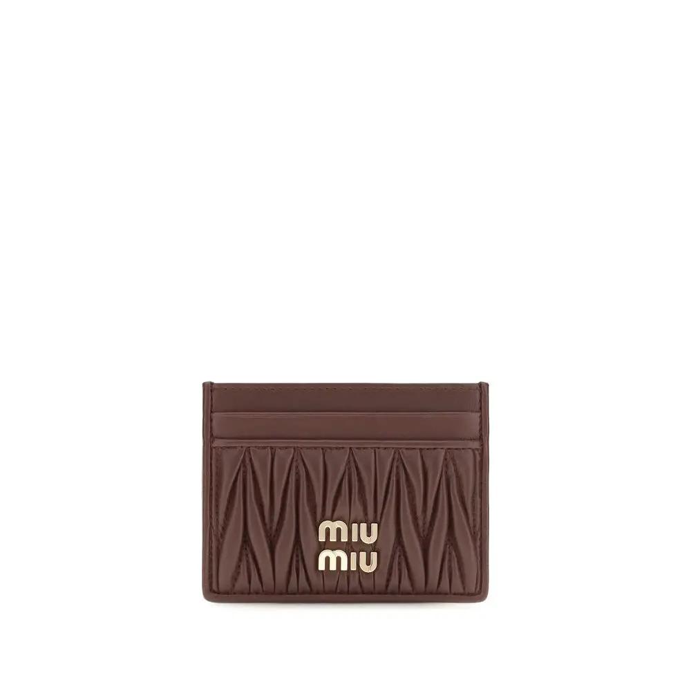 Miu Miu Bordeaux Lamb Ovis Aries Aries Wallet