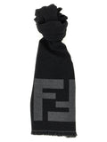 Fendi Black Virgin Wool Scarf