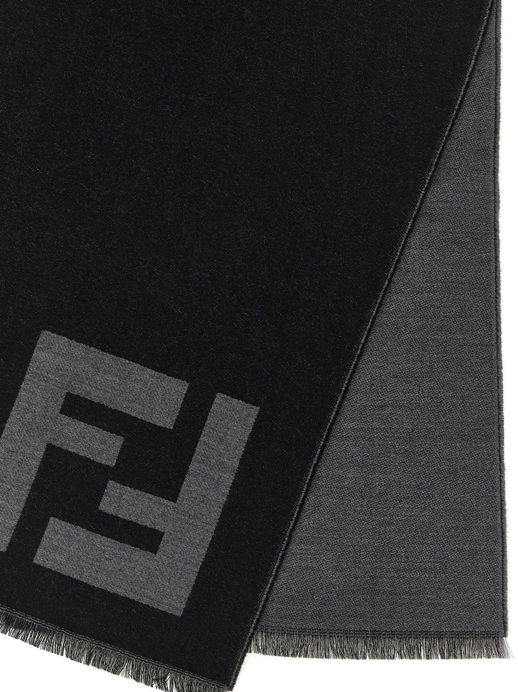 Fendi Black Virgin Wool Scarf