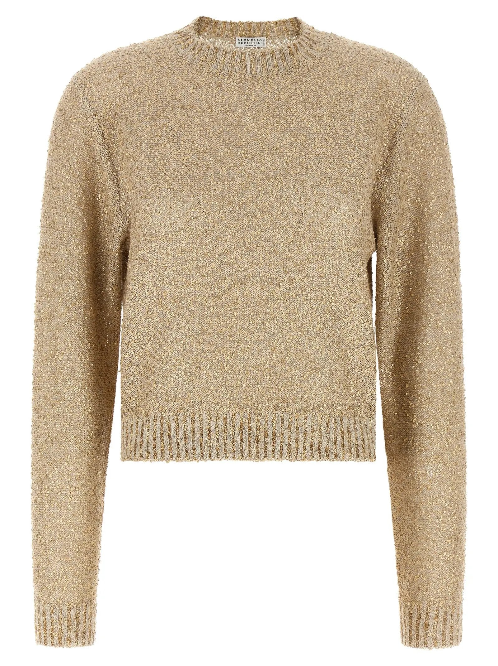 Brunello Cucinelli Gold Linen Cardigan