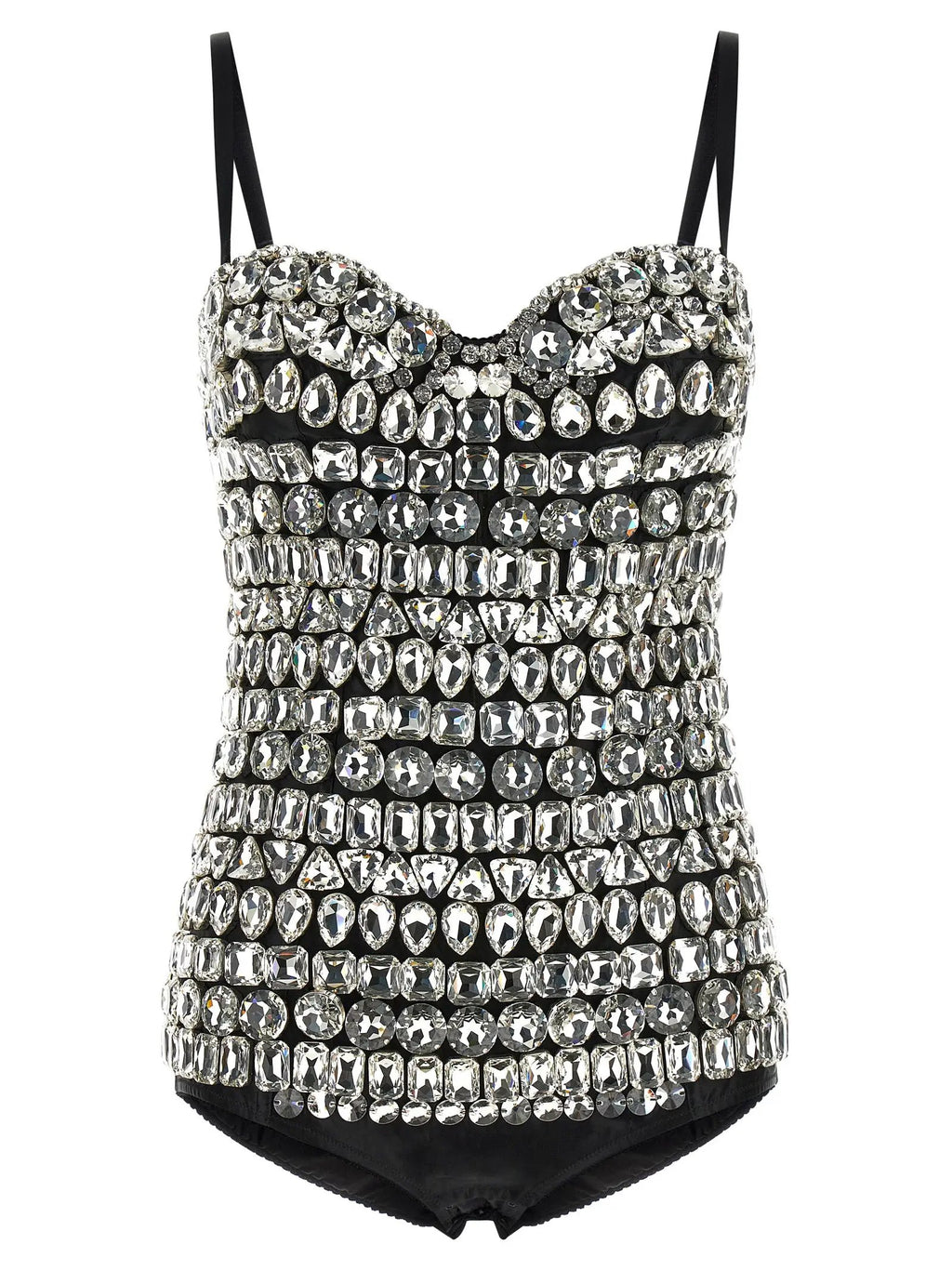 Dolce & Gabbana Silver Polyamide Bodysuit