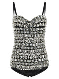 Dolce & Gabbana Silver Polyamide Bodysuit