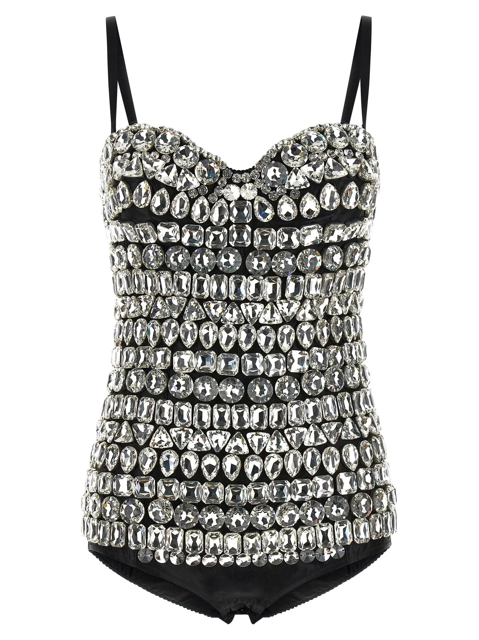 Dolce & Gabbana Silver Polyamide Bodysuit