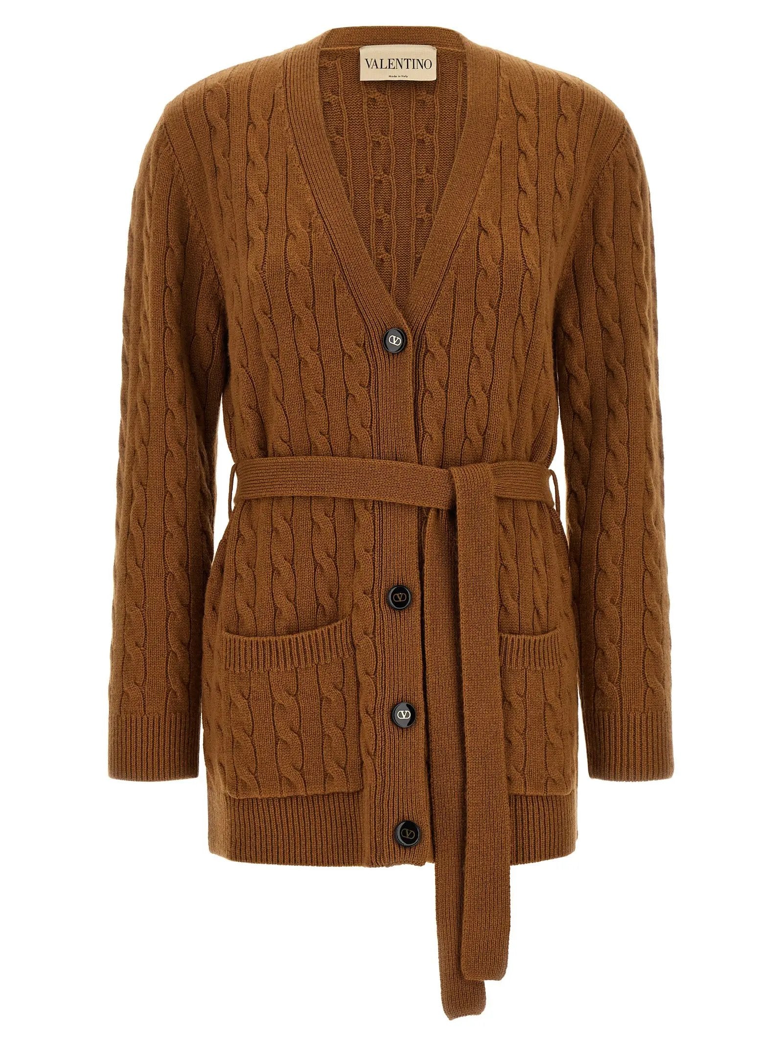 Valentino Garavani Brown Cashmere Cardigan