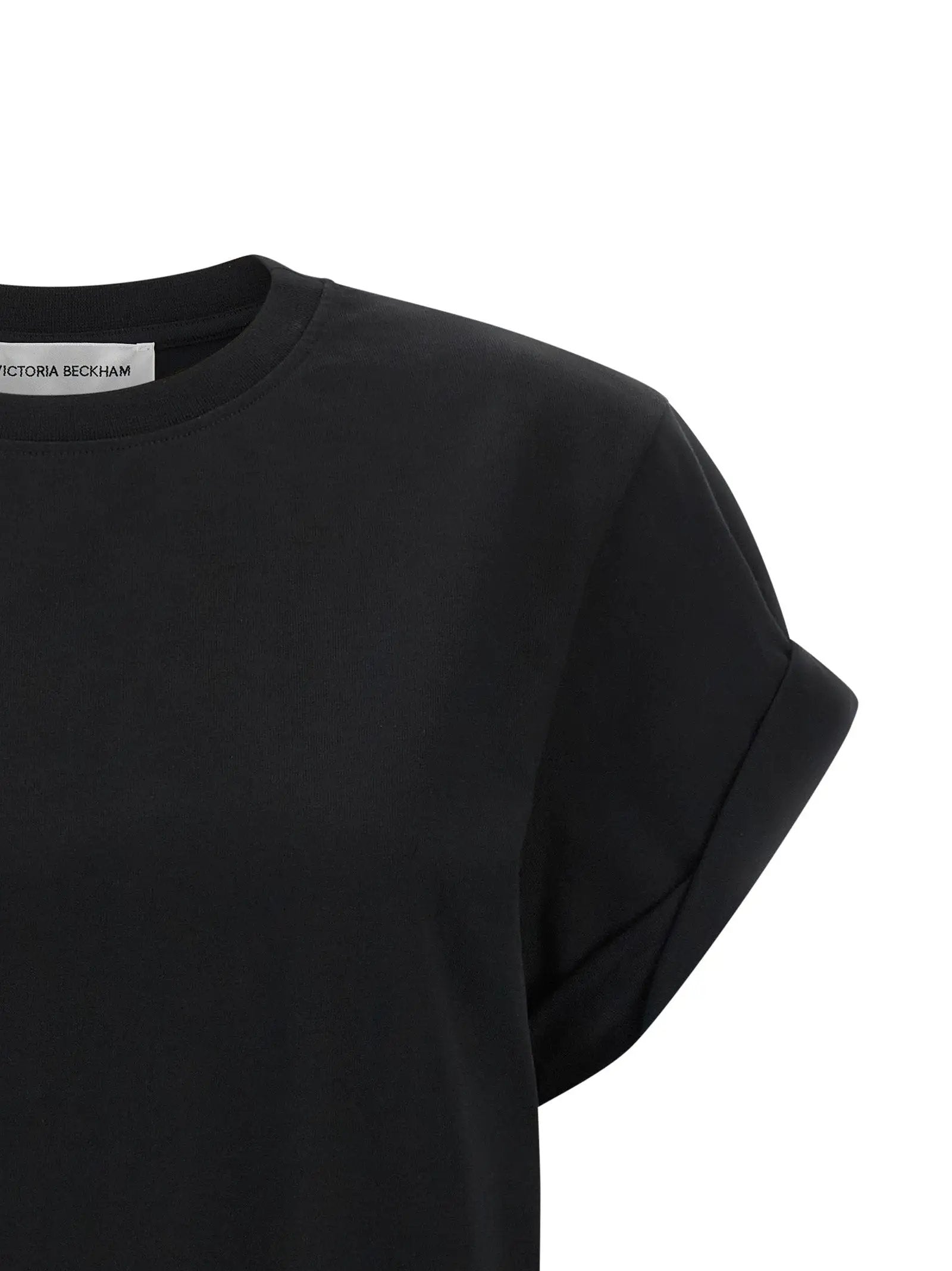 Victoria Beckham Black Cotton T-Shirt