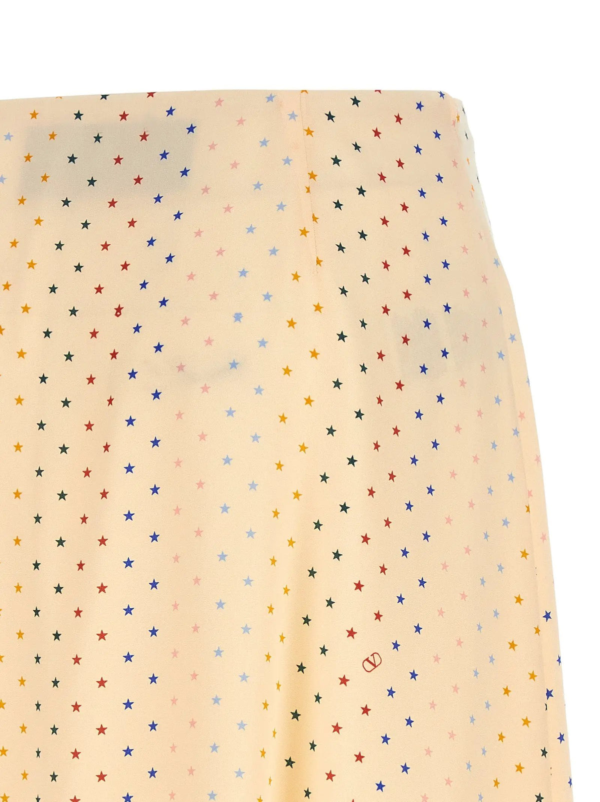 Jupe mi-longue en soie multicolore Valentino Garavani
