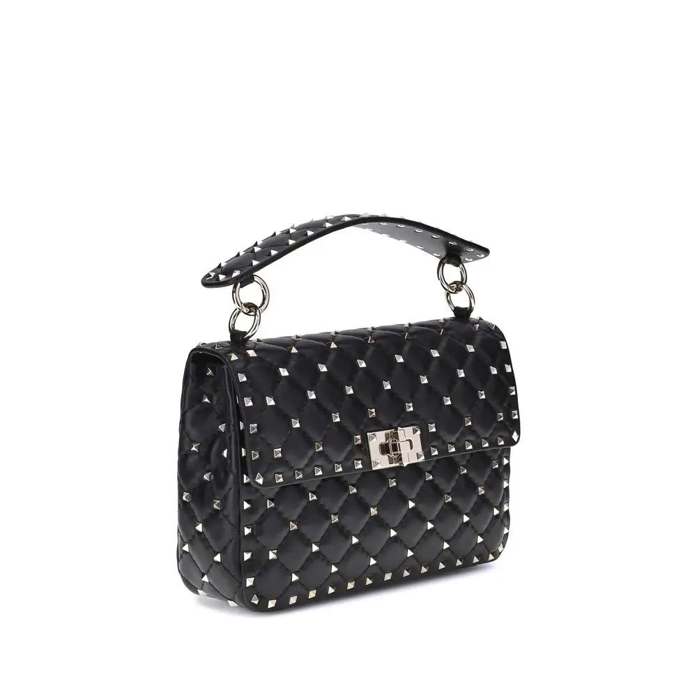 Valentino Garavani Black Lamb Ovis Aries Aries Shoulder Bag