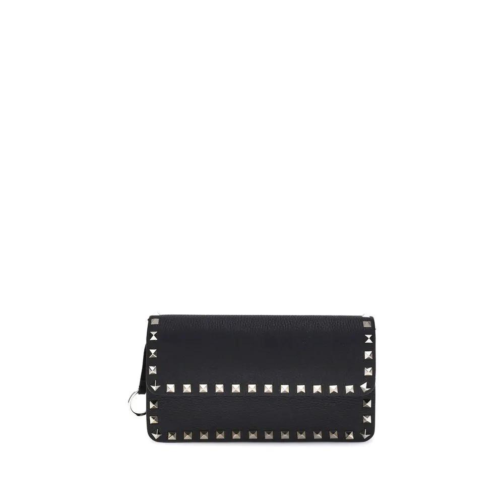 Valentino Garavani Black Calf Leather Bos Taurus Wallet
