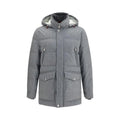 Brunello Cucinelli Gray Cashmere Full-Length Jacket