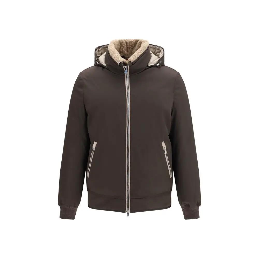 Brunello Cucinelli Brown Polyamide Shell Jacket