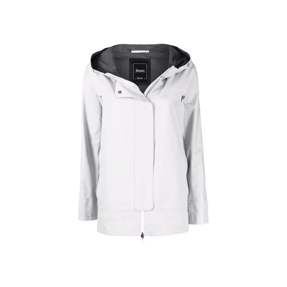 Herno Gray Polyester Shell Jacket