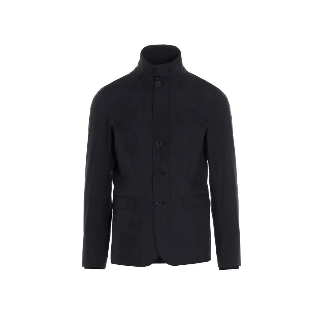 Herno Black Polyester Full-Length Jacket