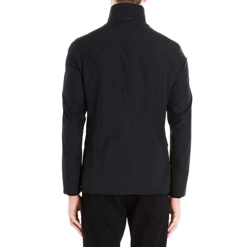 Herno Black Polyester Full-Length Jacket
