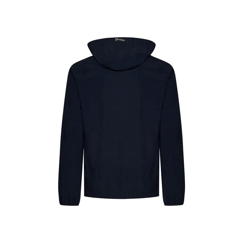 Herno Blue Elastane Shell Jacket