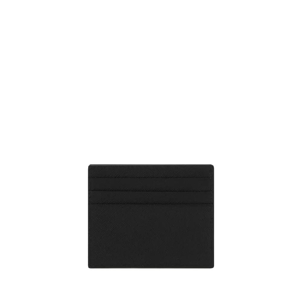 Prada Black Calf Leather Bos Taurus Wallet