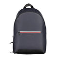 Tommy Hilfiger Blue Polyurethane Men's Backpack with Adjustable Straps