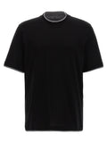 T-shirt en coton noir Brunello Cucinelli