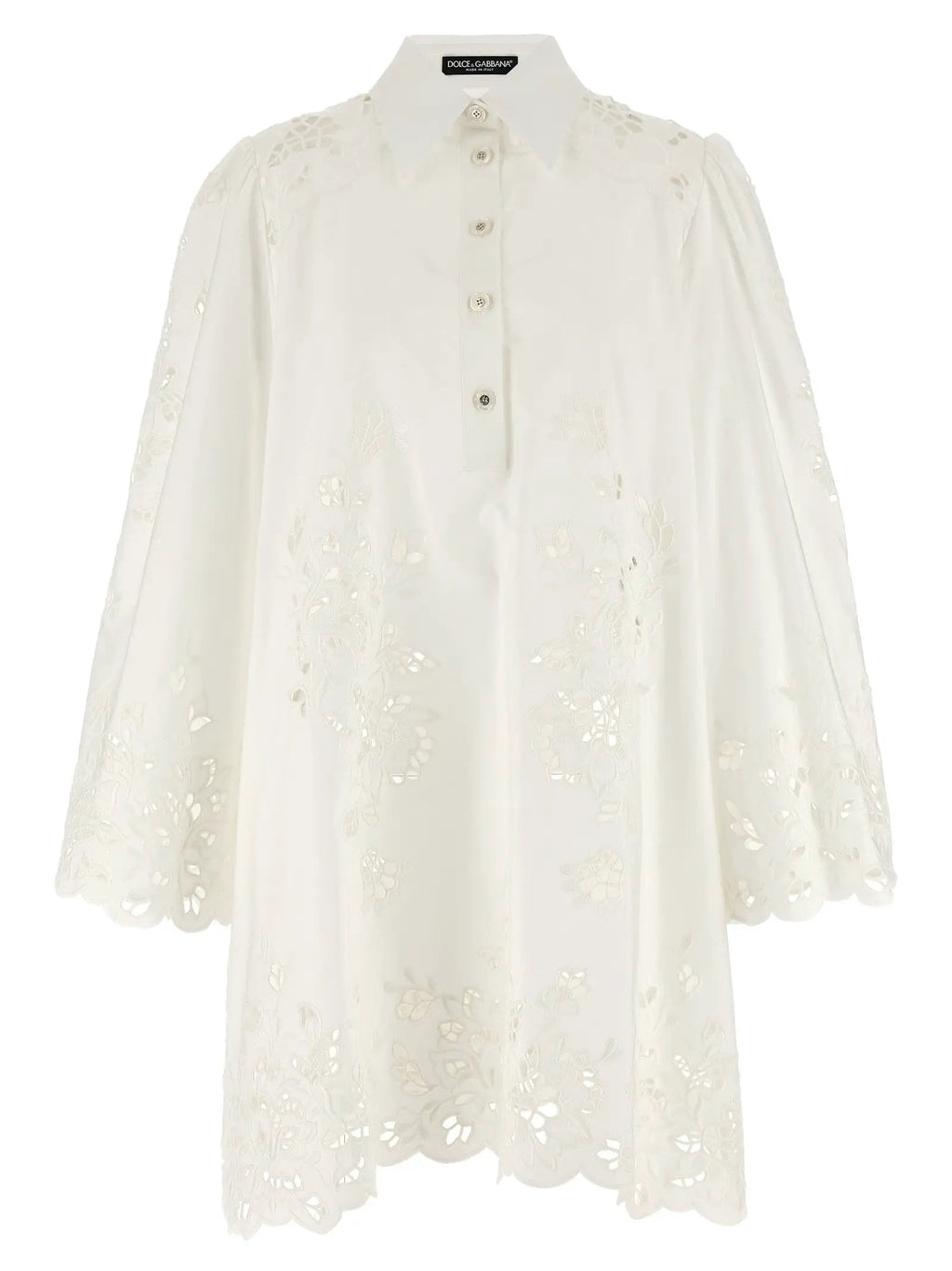 Dolce & Gabbana Robe courte en coton blanc