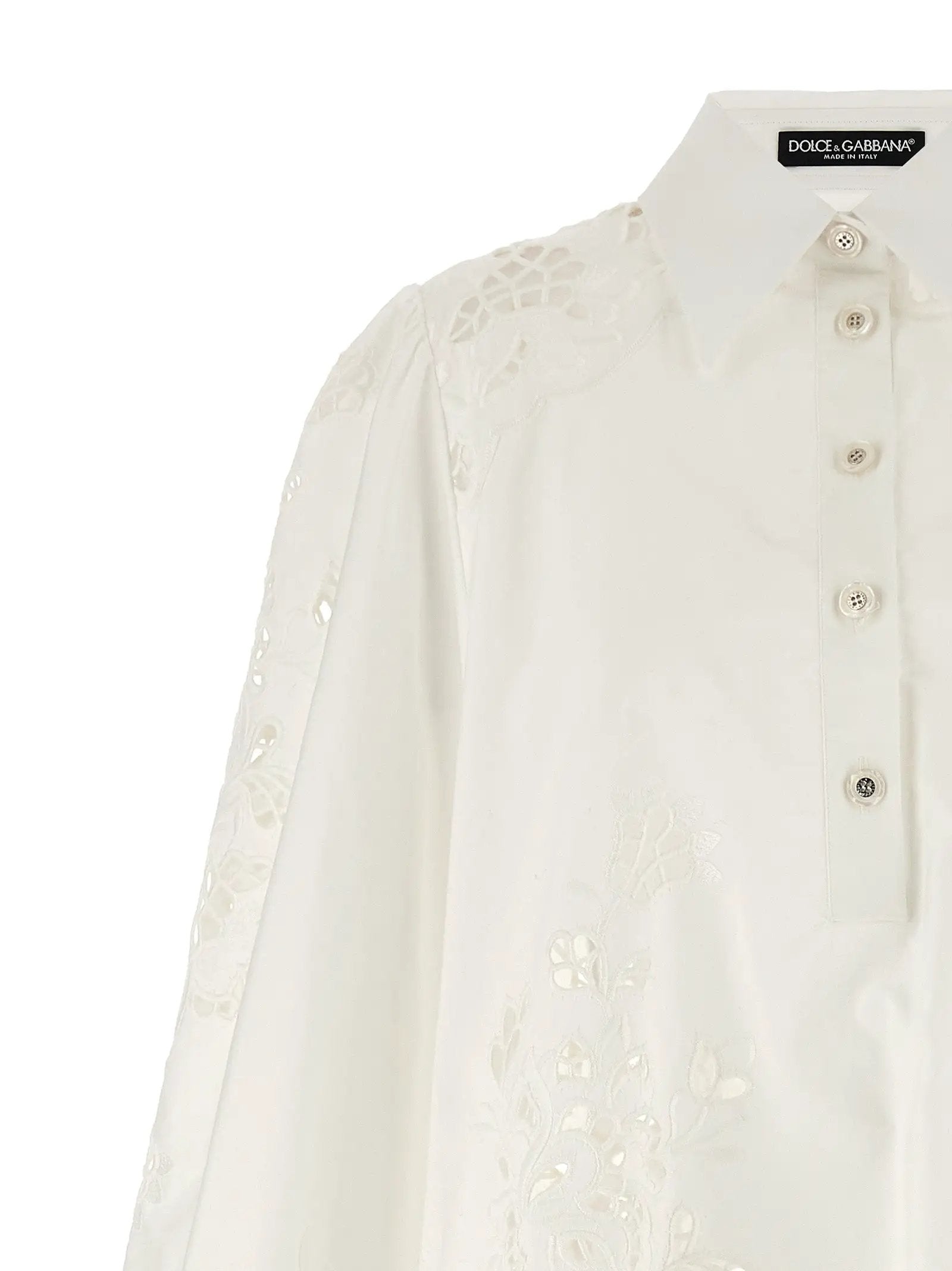 Dolce & Gabbana Robe courte en coton blanc