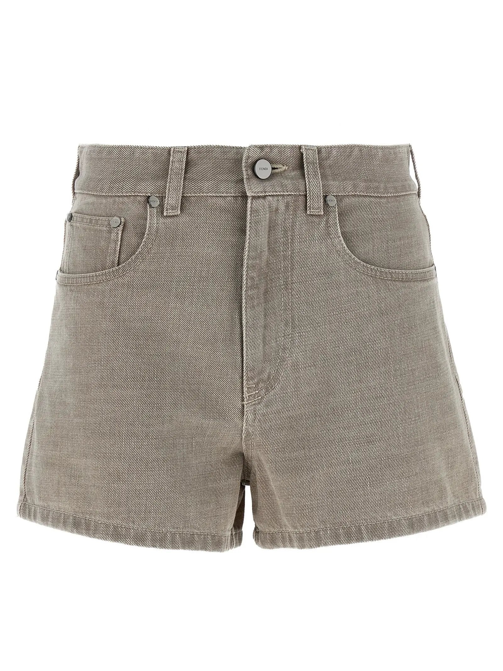 Fendi Beige Cotton Bermuda Shorts