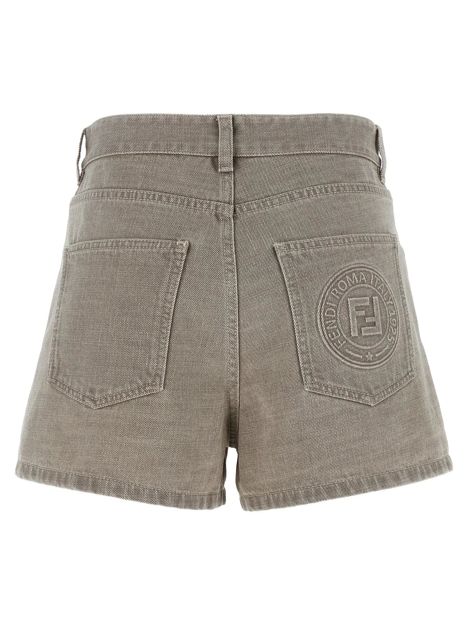 Fendi Beige Cotton Bermuda Shorts