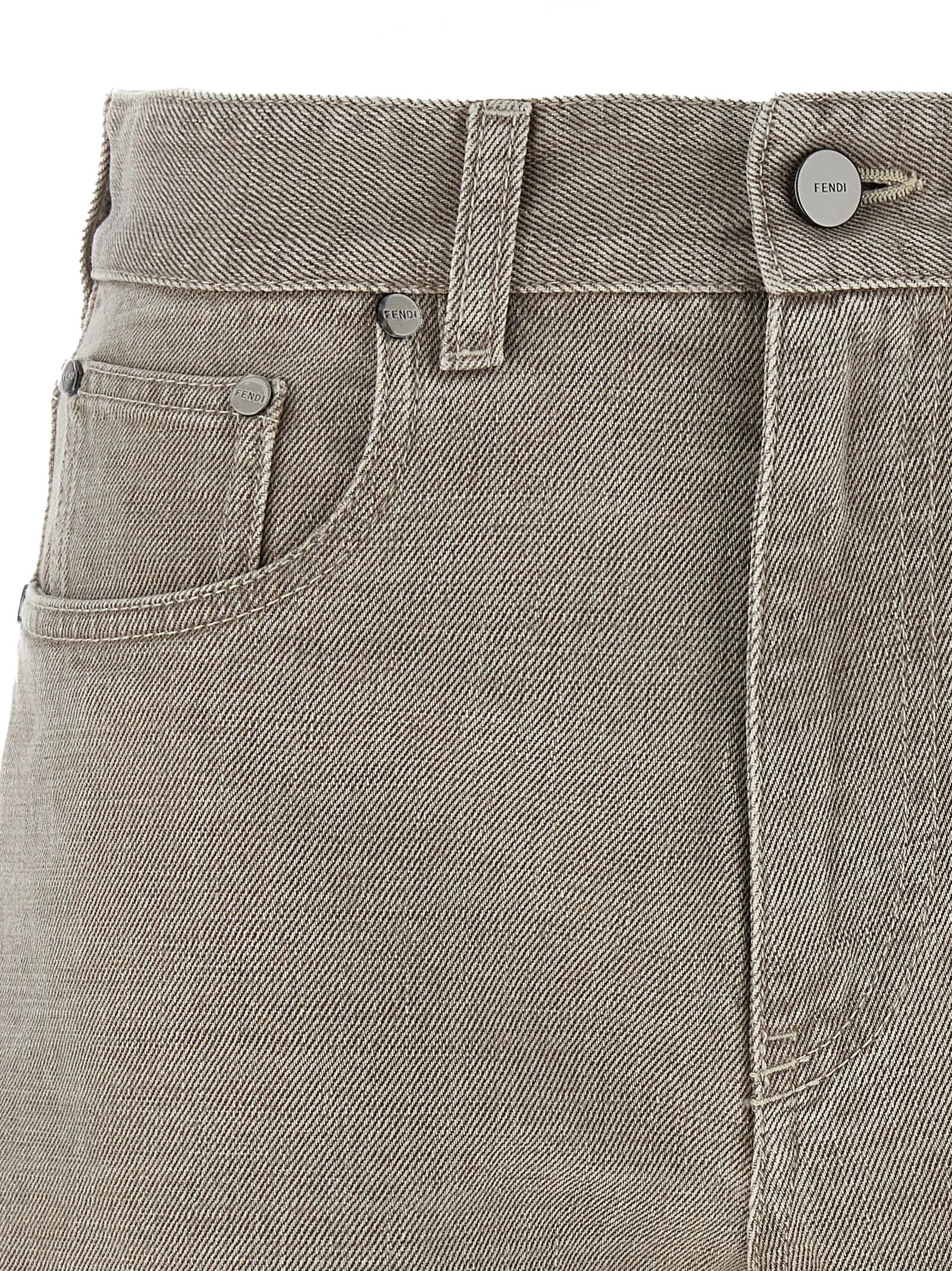 Fendi Beige Cotton Bermuda Shorts