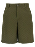 Gucci Bicolor Cotton Bermuda Shorts