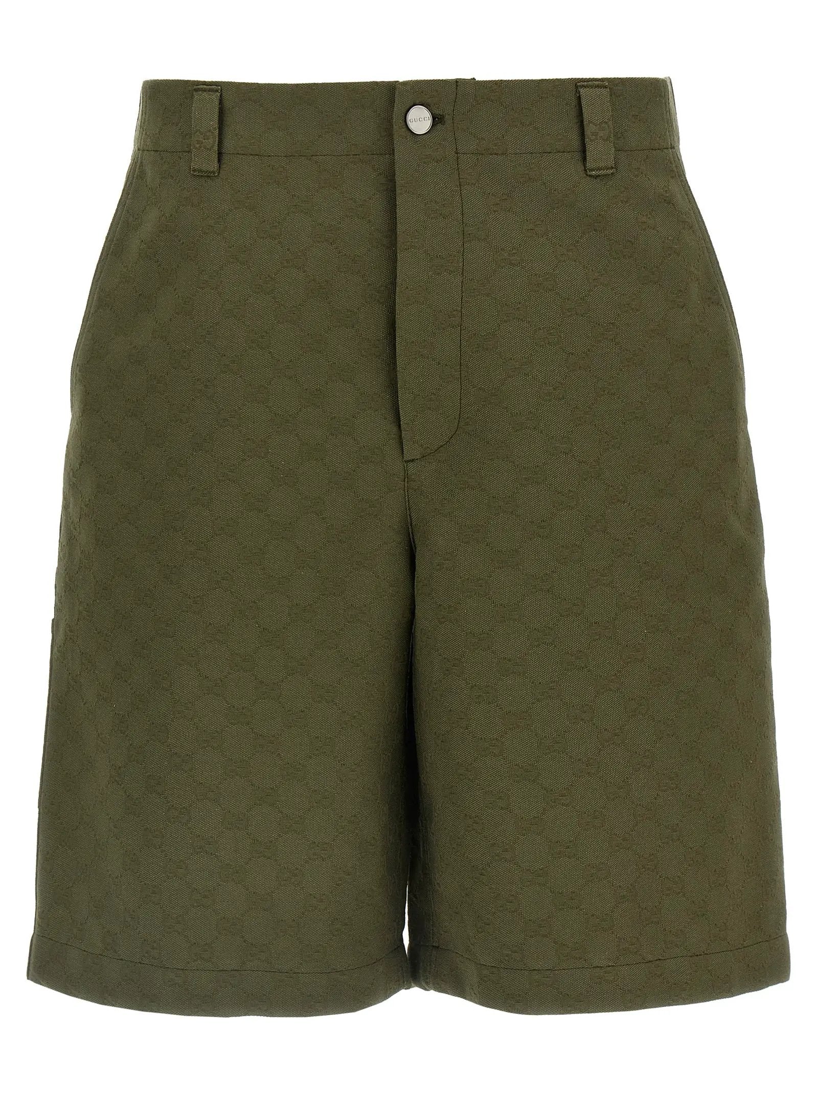 Gucci Bicolor Cotton Bermuda Shorts