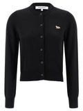 Maison Kitsuné Black Virgin Wool Cardigan