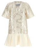 Ganni White Polyester Short Dress