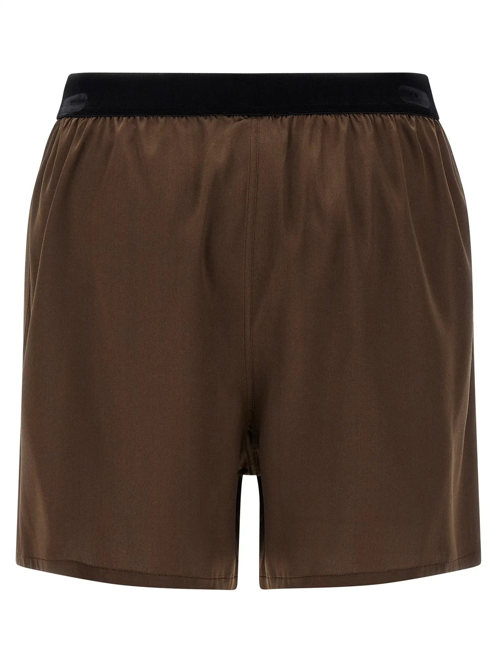 Tom Ford Brown Silk Bermuda Shorts