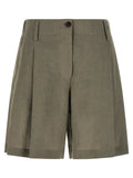 Brunello Cucinelli Bicolor Linen Bermuda Shorts