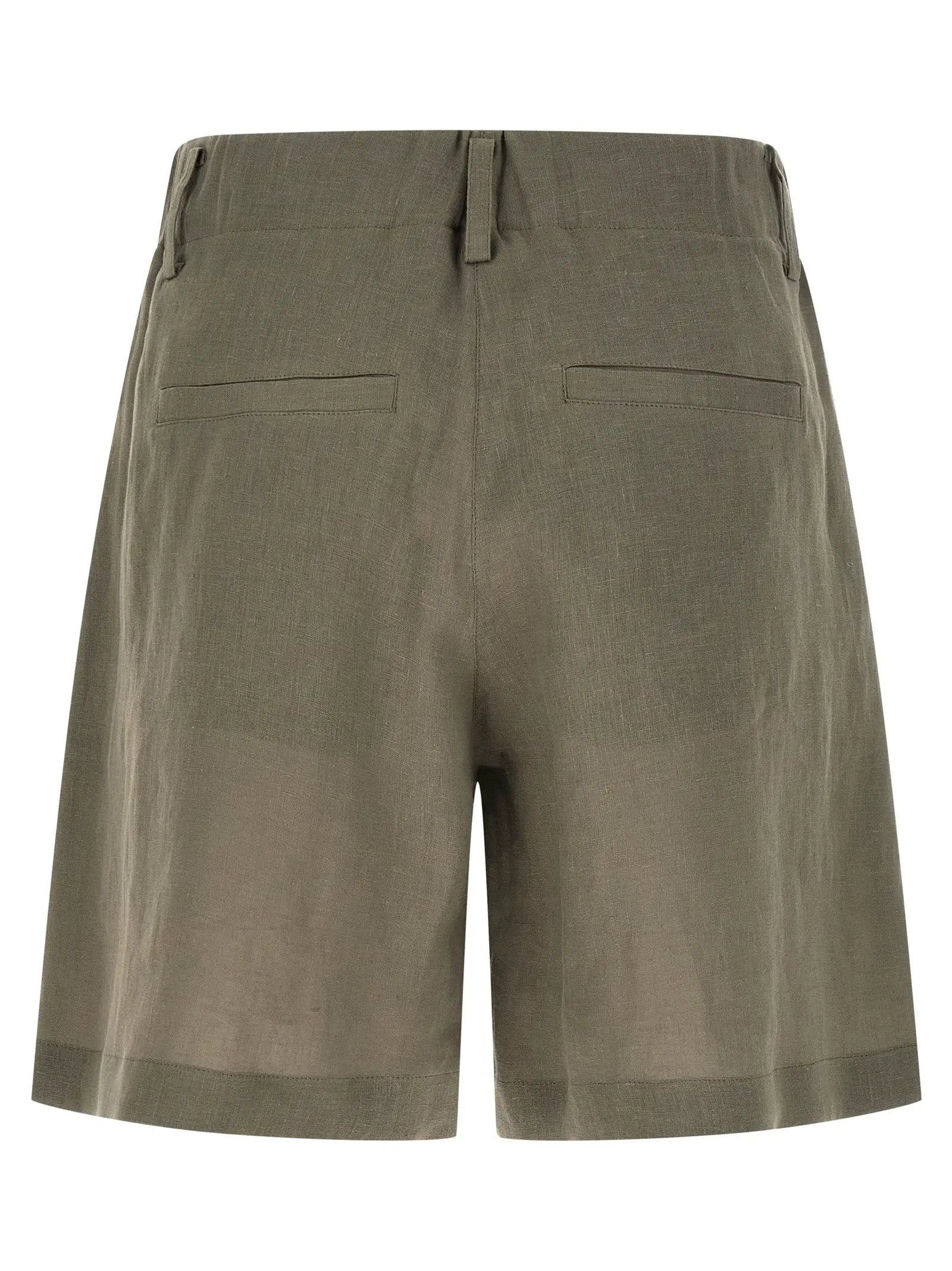 Brunello Cucinelli Bicolor Linen Bermuda Shorts