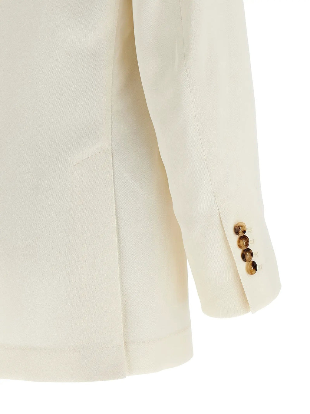 Brunello Cucinelli White Silk Blazer