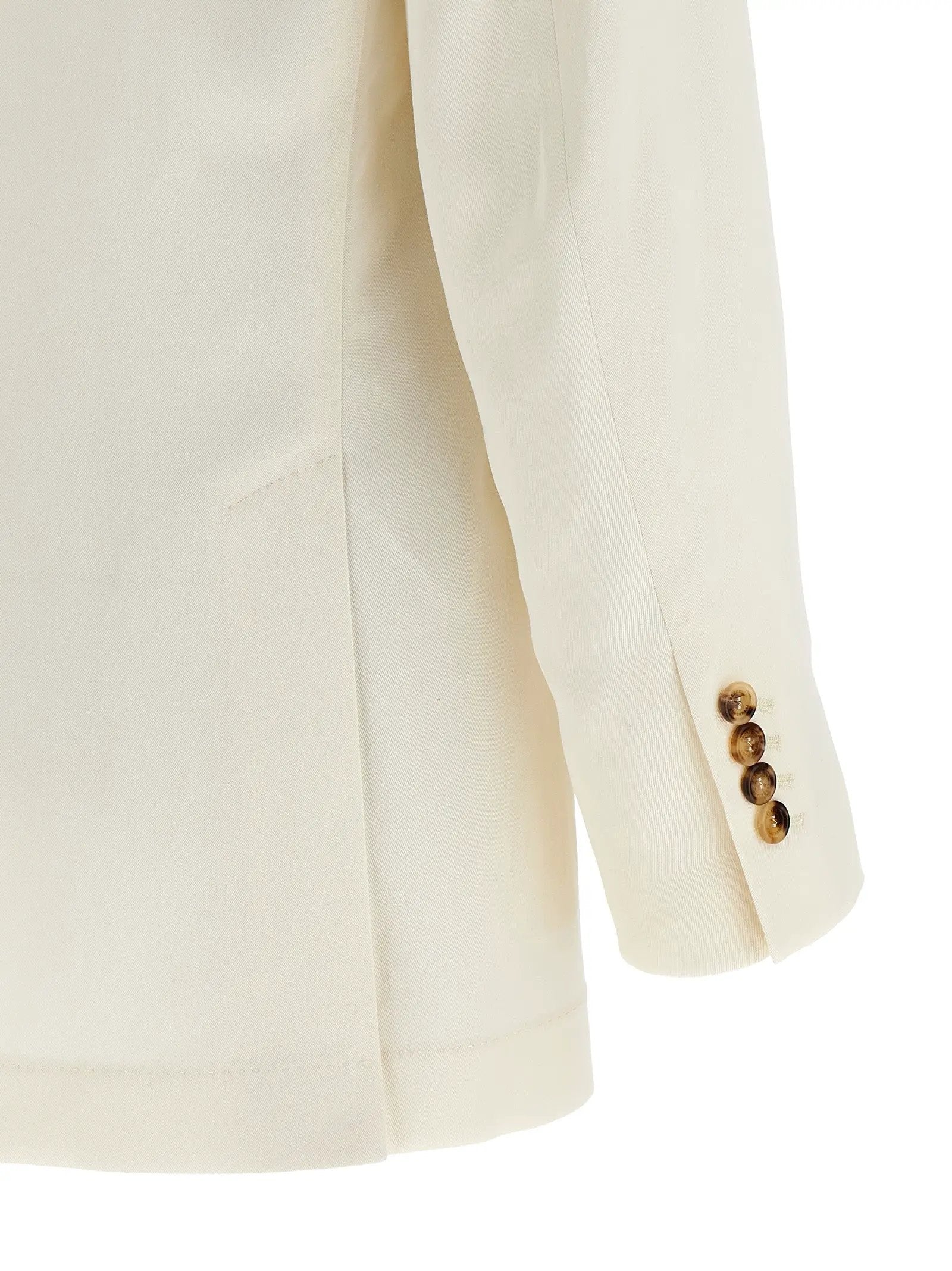 Brunello Cucinelli White Silk Blazer