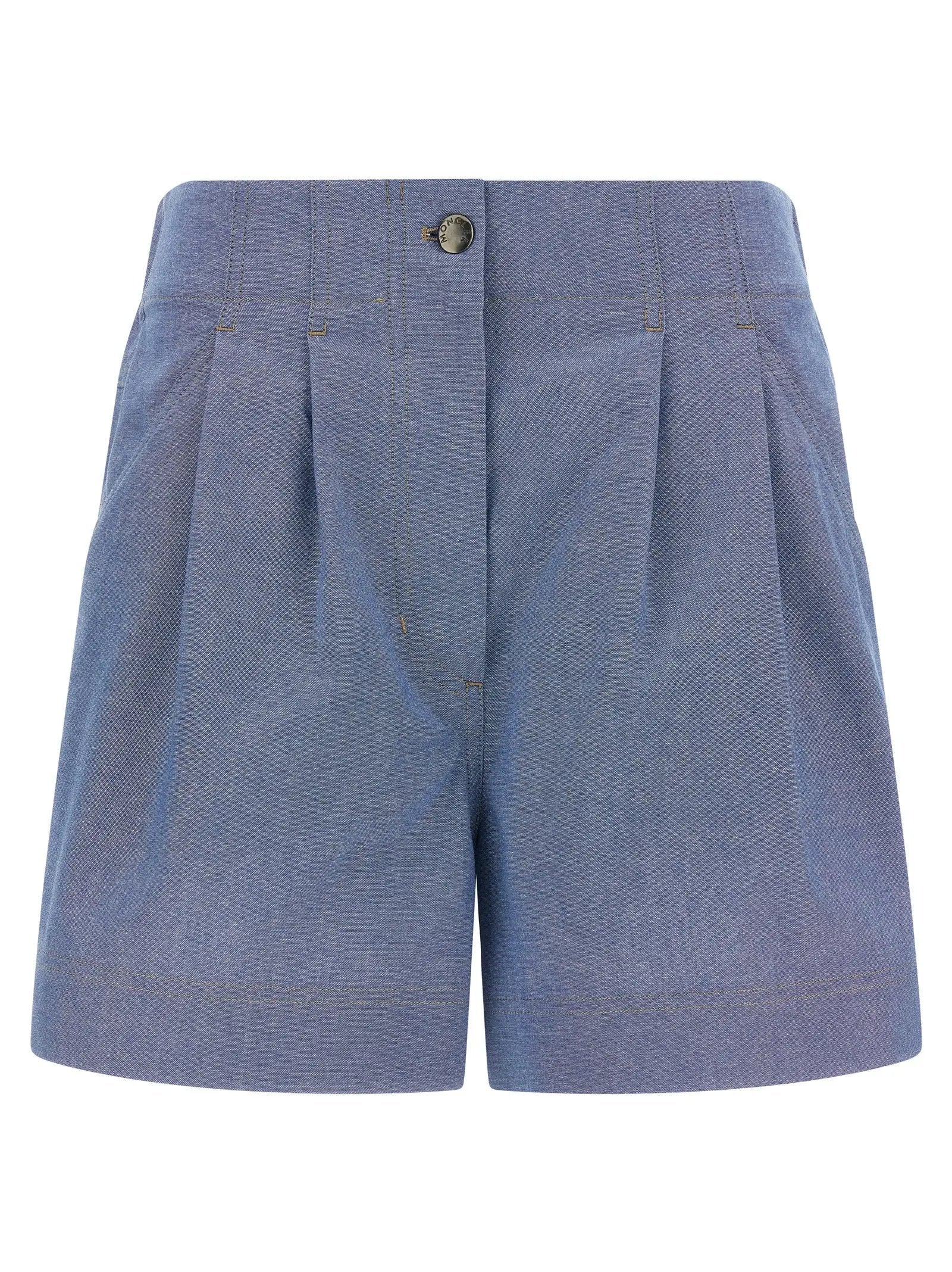 Moncler Grenoble Blue Cotton Bermuda Shorts
