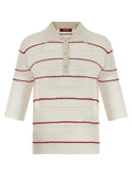 Max Mara White Silk Polo Shirt