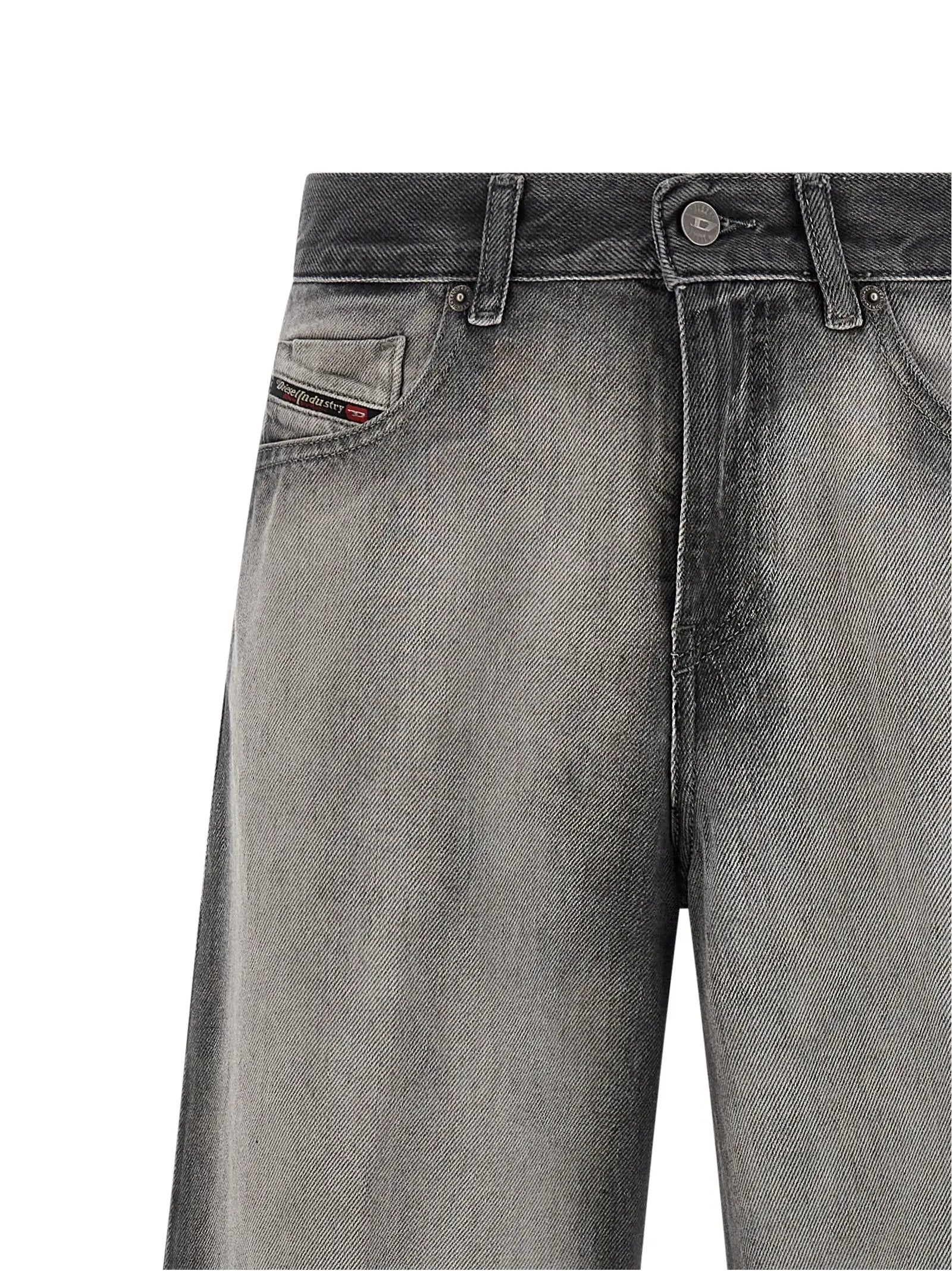 Diesel Gray Cotton Flared Jeans