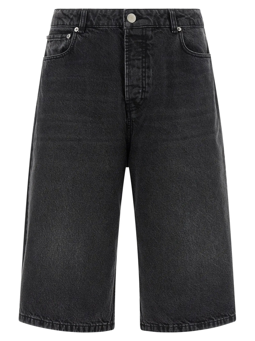 Ami Paris Black Cotton Bermuda Shorts