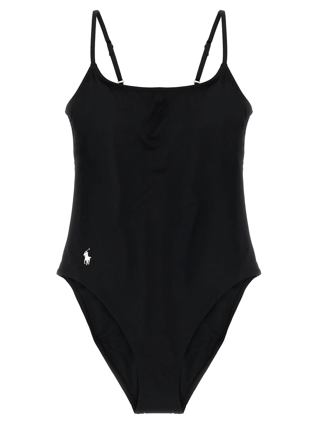 Polo Ralph Lauren Black Nylon One-Piece Swimsuit