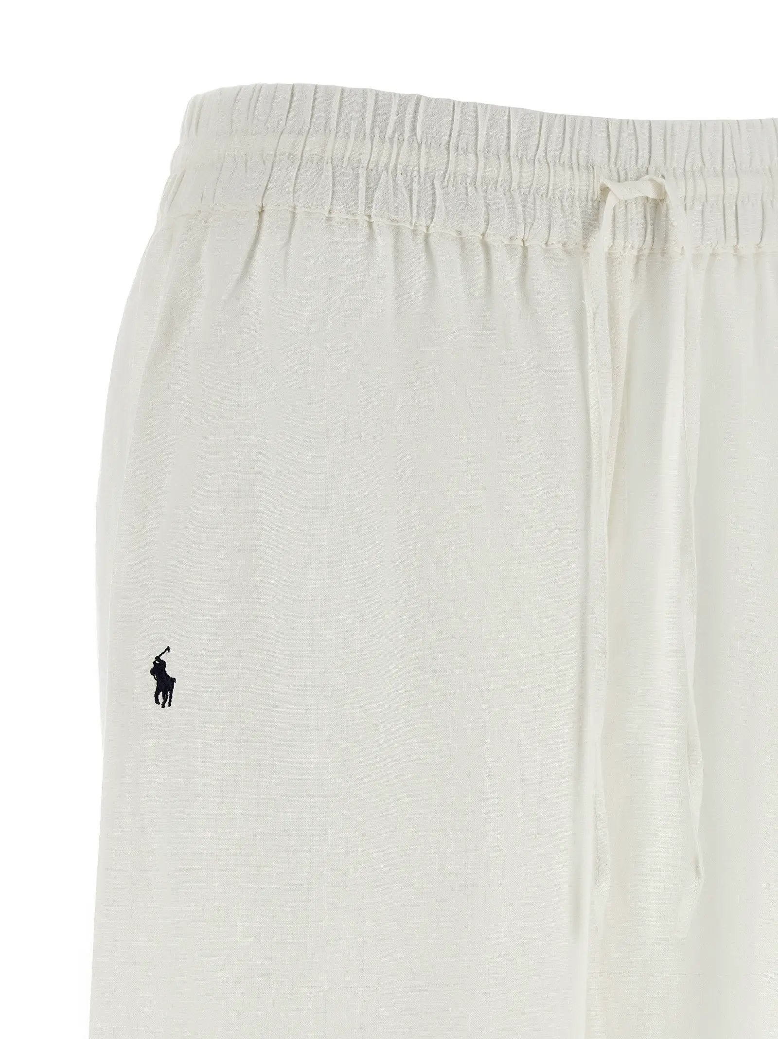 Polo Ralph Lauren White Linen Casual Pants