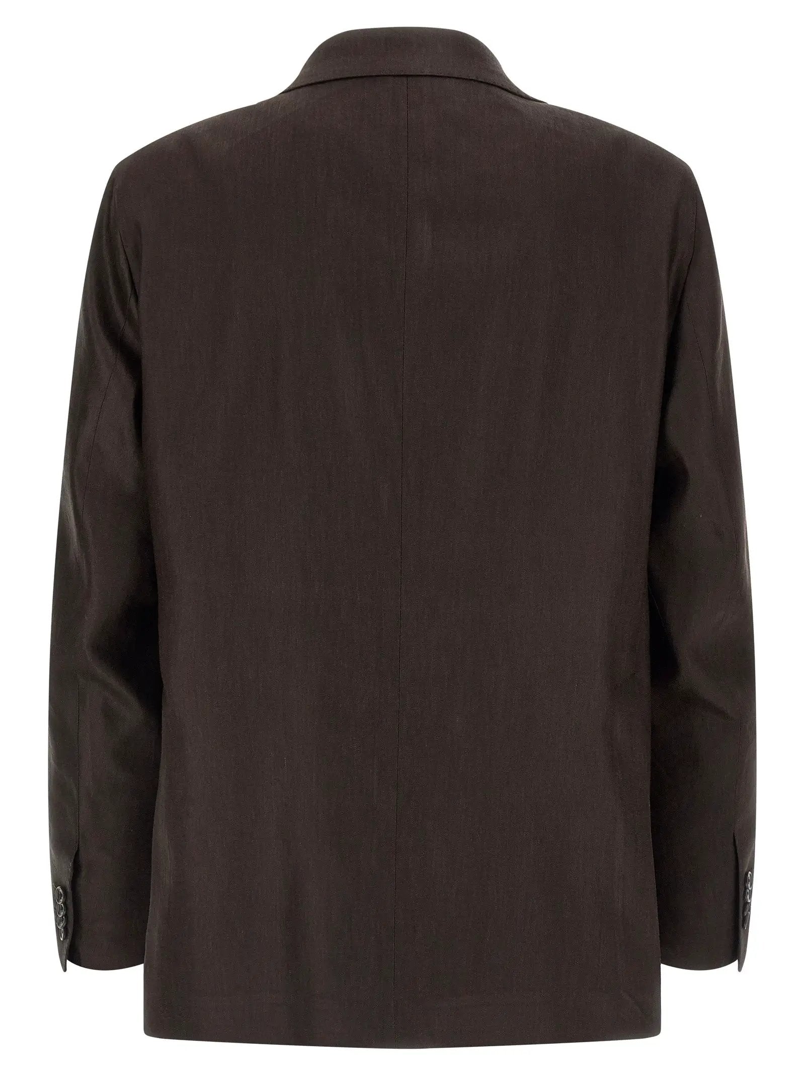 Tagliatore Brown Linen Two-Piece Suit