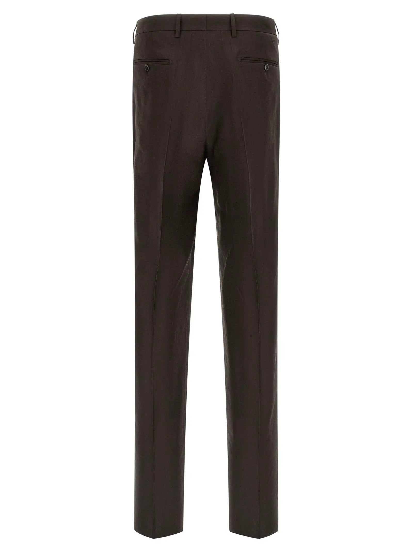Tagliatore Brown Linen Two-Piece Suit
