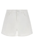 L'Agence White Cotton Bermuda Shorts