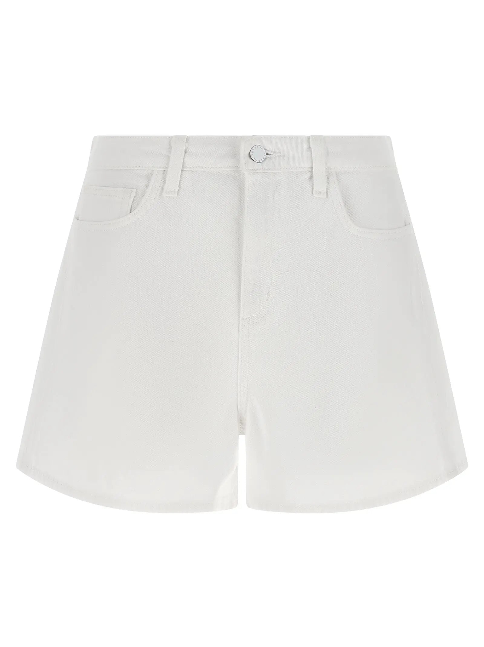 L'Agence White Cotton Bermuda Shorts