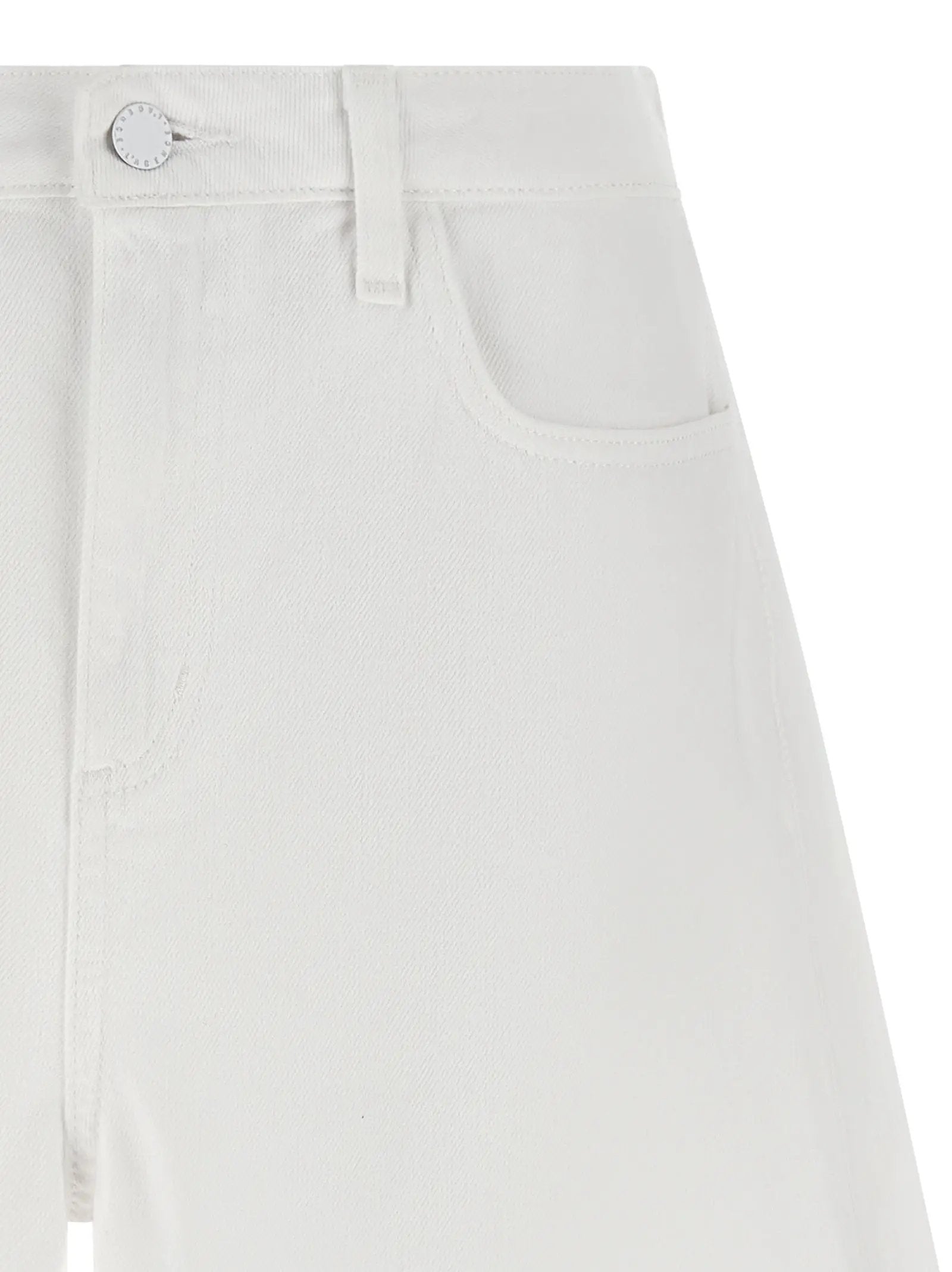 L'Agence White Cotton Bermuda Shorts