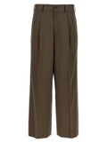 SSSTEIN Brown Wool Casual Pants