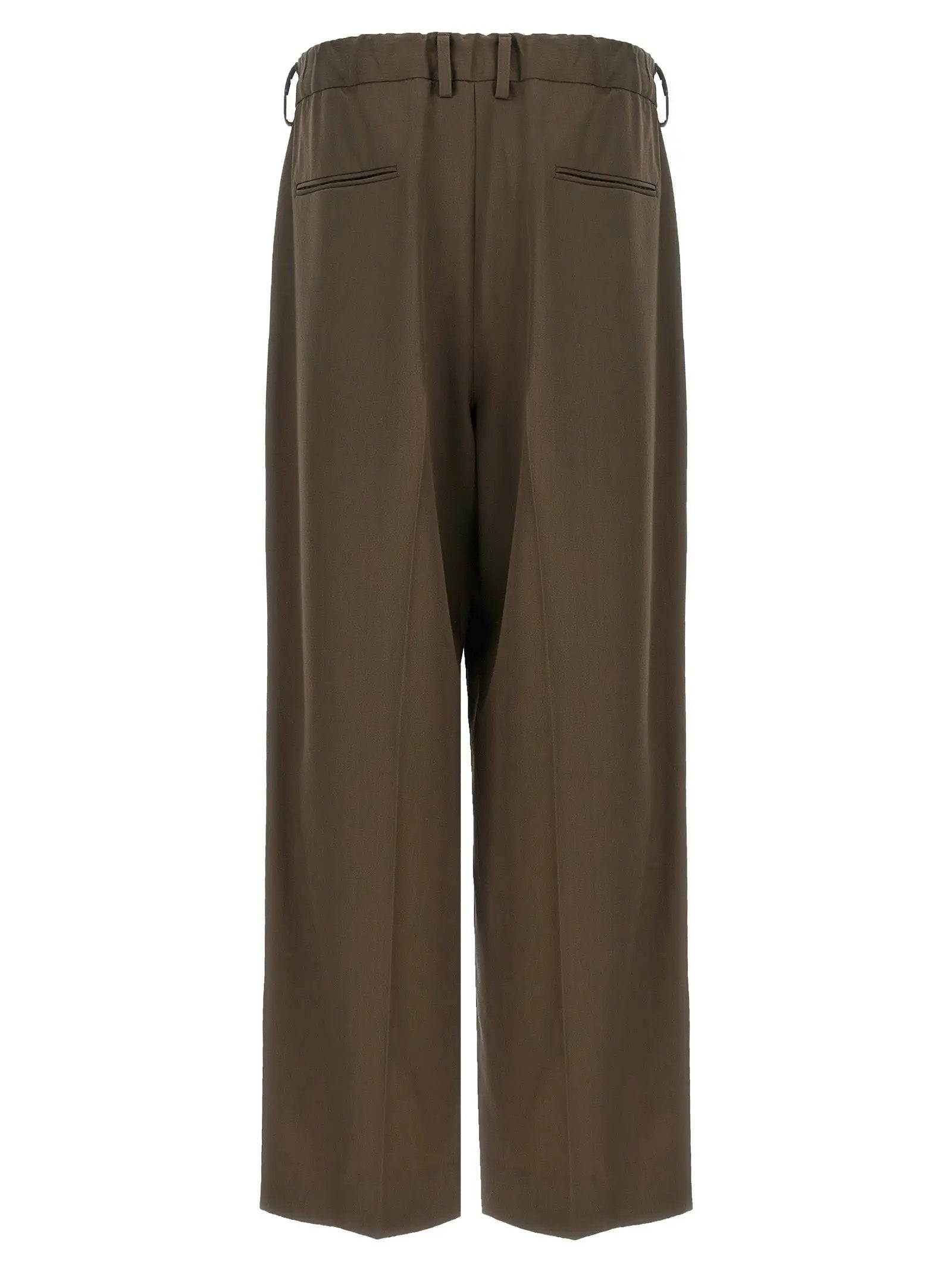SSSTEIN Brown Wool Casual Pants